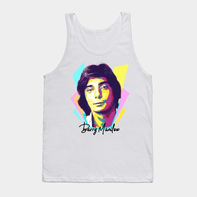 Wpap Pop Art Barry Manilow Tank Top by Piomio